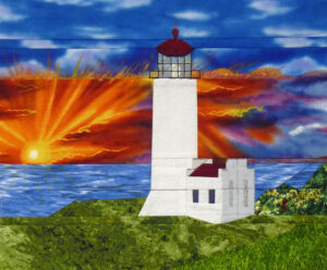 North Head lighthouse quilt block