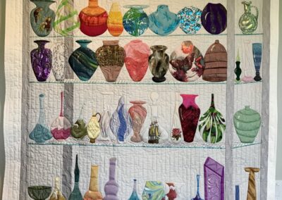 Glass vase cabinet quilt