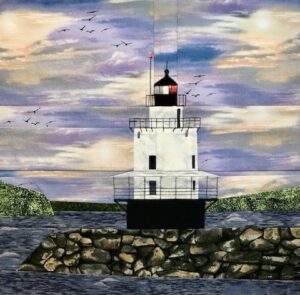 Spring Point Ledge lighthouse quilt block