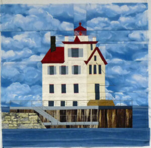 Lorain lighthouse quilt block