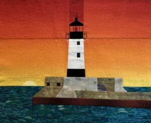Duluth lighthouse quilt block