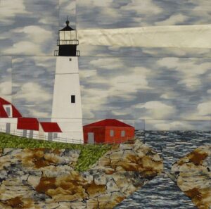 Portland Head lighthouse quilt block
