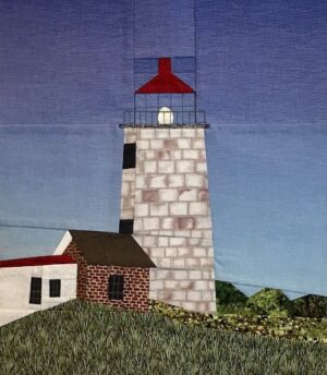 Monhegan Island lighthouse quilt block