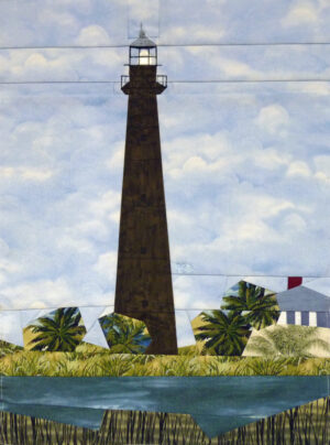 Bolivar Point lighthouse quilt block