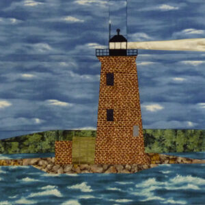 Whaleback Ledge lighthouse quilt block