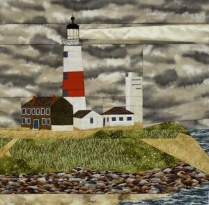 Montauk Point lighthouse quilt block
