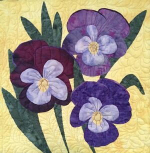 Violets quilt block