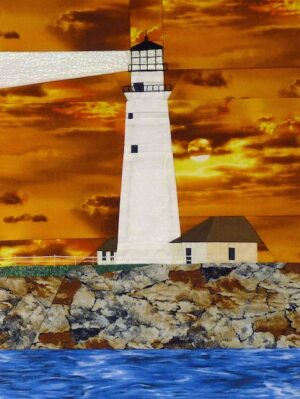 Boston lighthouse quilt block