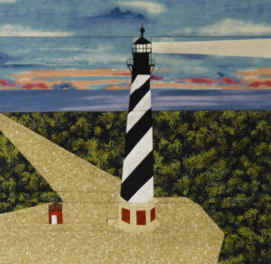 Cape Hatteras lighthouse quilt block