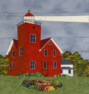 Two Harbors lighthouse quilt block