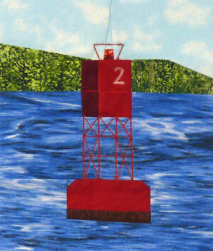 Quilt pattern, red buoy