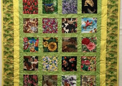 Wild life & flowers, childs quilt