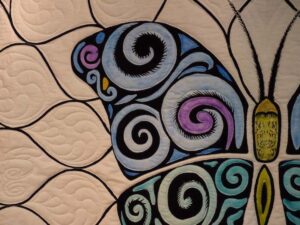 Detail of butterfly quilt