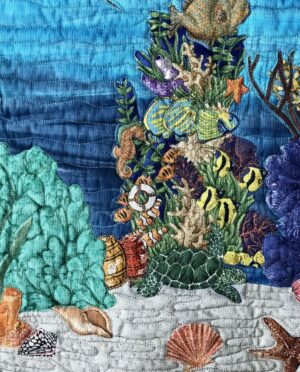 Detail of Ocean beauty quilt