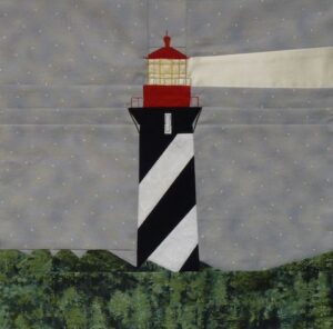 St Augustine lighthouse quilt block