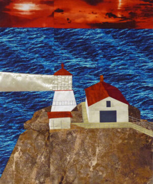 Point Reyes lighthouse quilt block