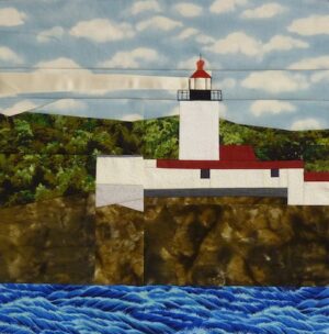 Eastern Point lighthouse quilt block