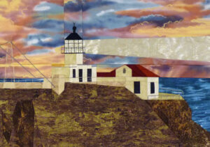 Point Bonita lighthouse quilt block