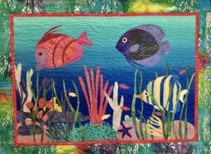 Art quilt pattern, sea life