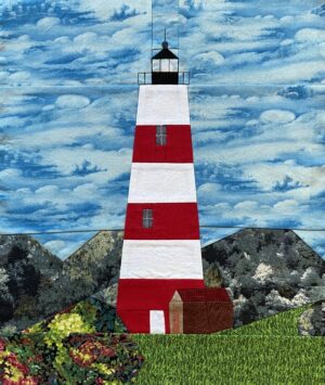 Sapelo Island lighthouse quilt block
