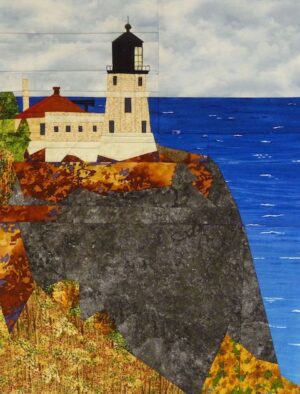 Split Rock B lighthouse quilt block