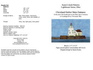 Cleveland Harbor quilt pattern cover