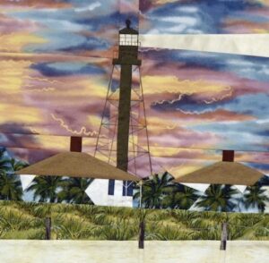 Sanibel Island lighthouse quilt block