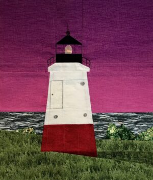 Vermilion lighthouse quilt block