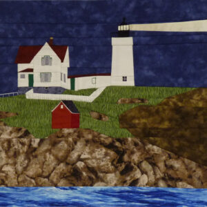 Cape Neddick lighthouse quilt block