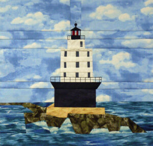 Harbor of Refuge lighthouse quilt block