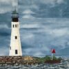 Buffalo lighthouse quilt block