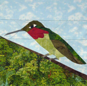 Hummingbird quilt block