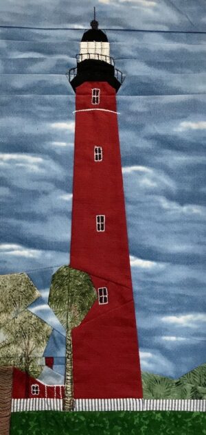 Ponce Inlet lighthouse quilt block