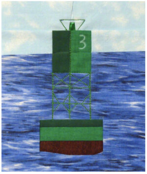 Quilt pattern, green buoy
