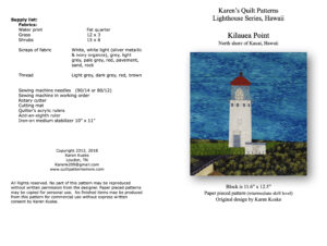 Kilauea Point quilt pattern cover