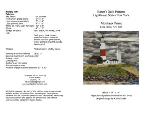 Montauk Point quilt pattern cover