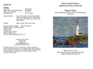 Pigeon Point quilt pattern cover