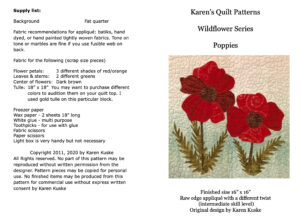 Cover for poppies quilt pattern