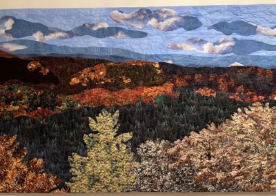 Art quilt of fall colors in Smoky Mountains