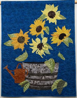 Sunflower delight art quilt